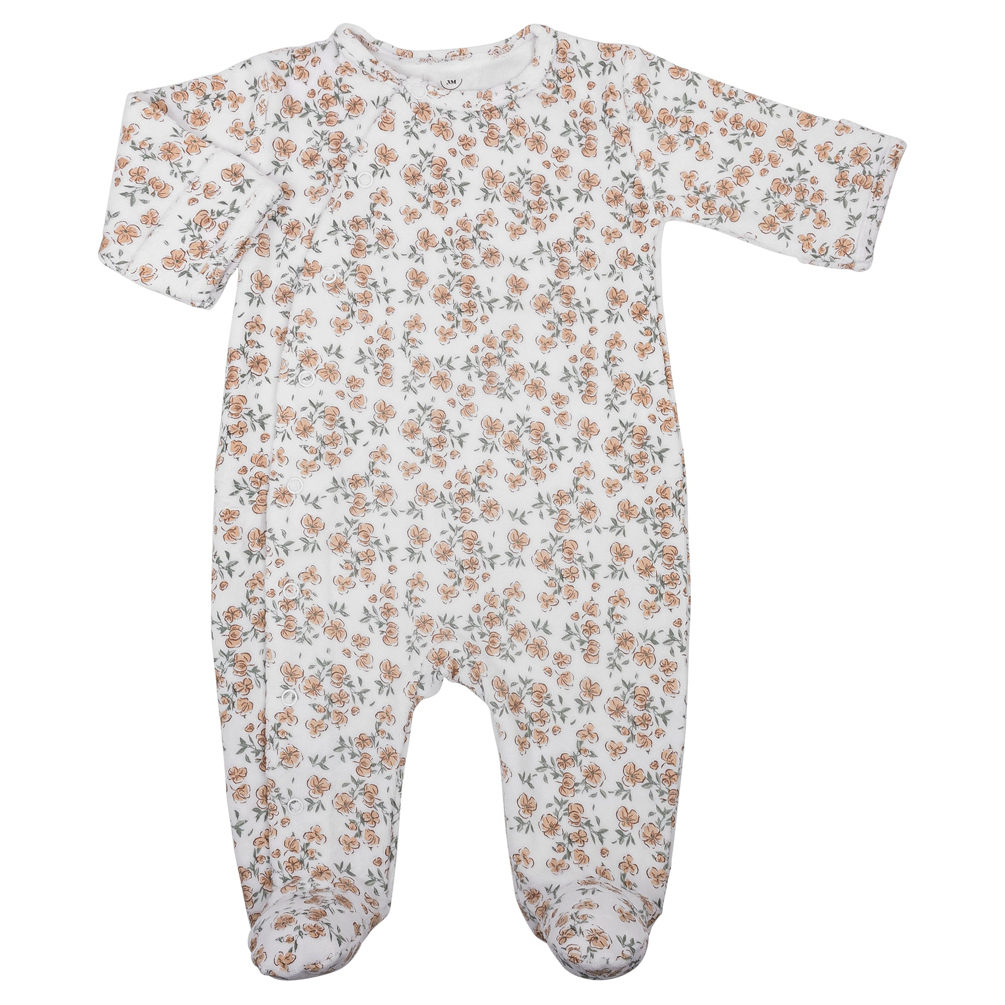 Pyjama bébé velours - Californian poppy