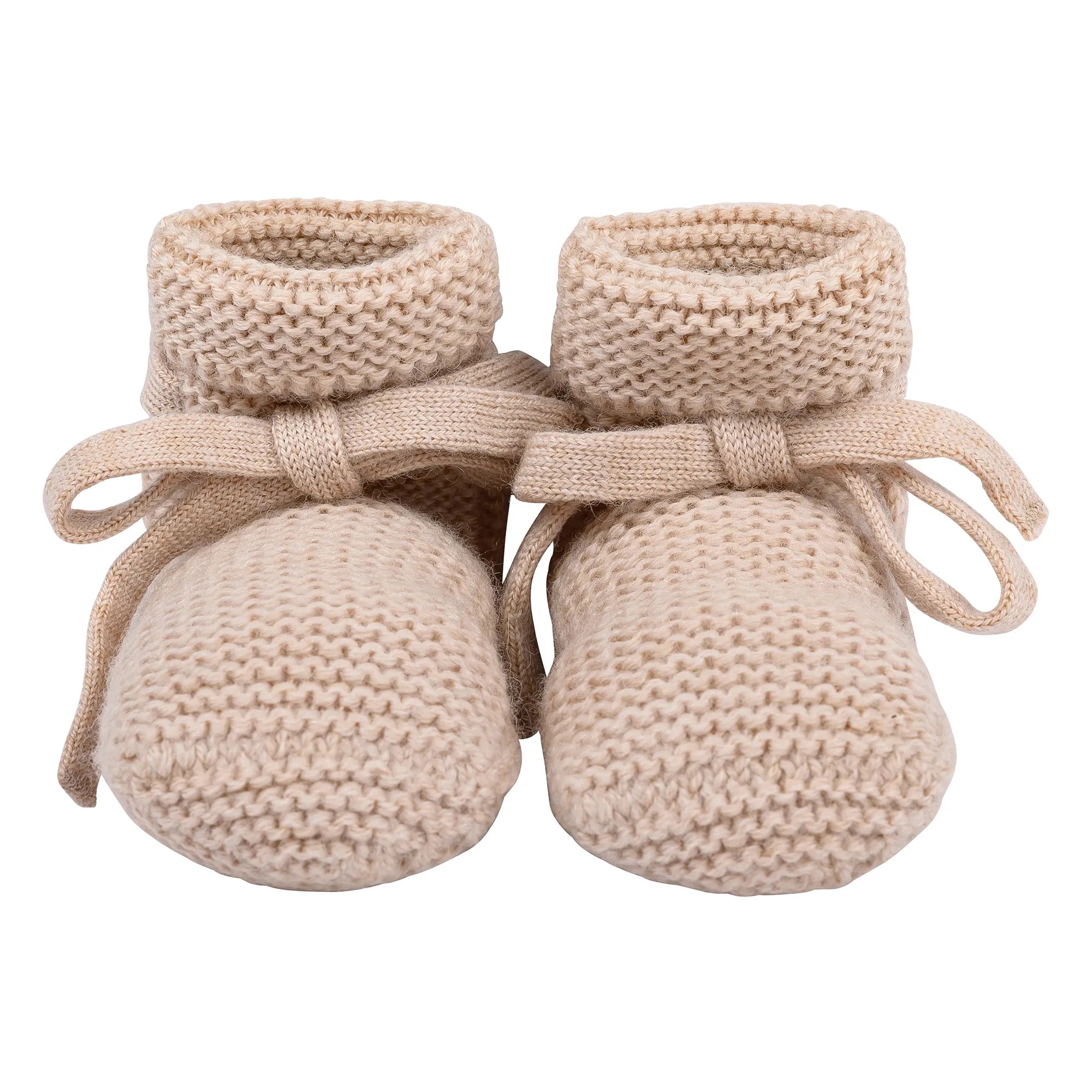 Chaussons en laine mérinos . Noisette