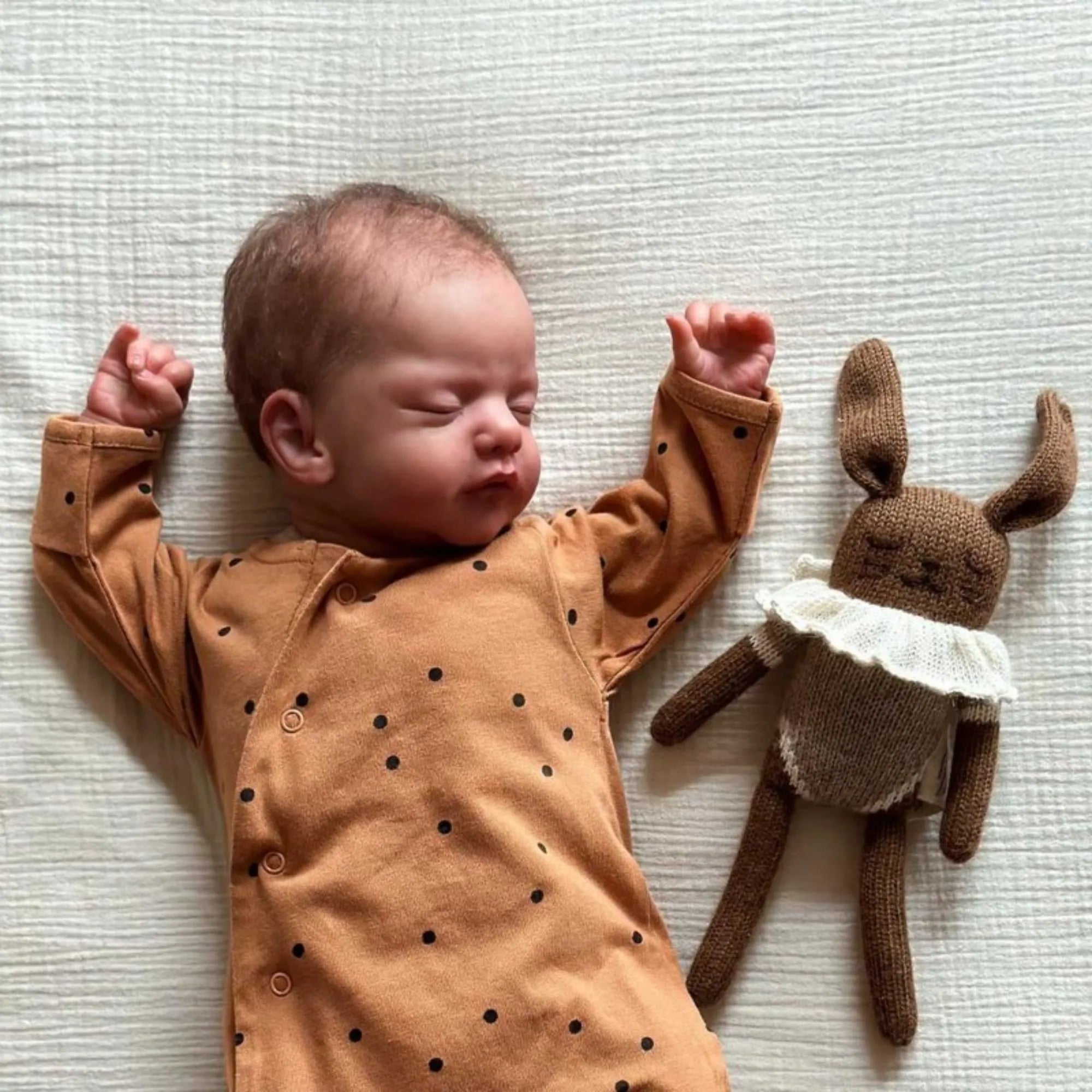 Pyjama bébé jersey Dots nut – Bonjour Little - Main Image