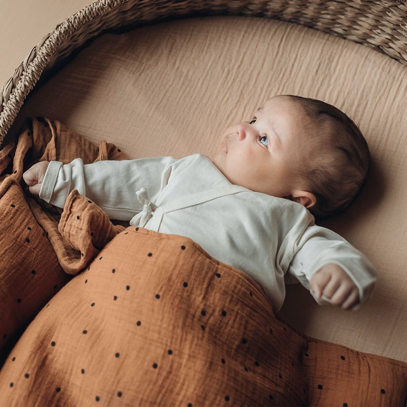 Couverture bébé pour cosy - P'tit bisou - 1 mois