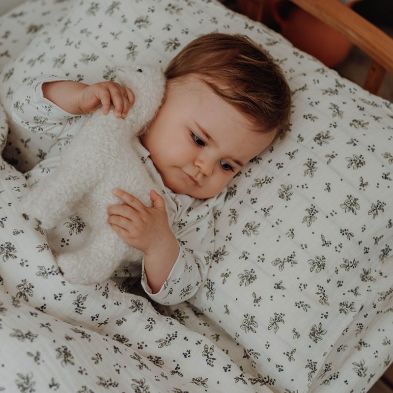 Housse de couette bébé gaze de coton bio Baby Gaufrée