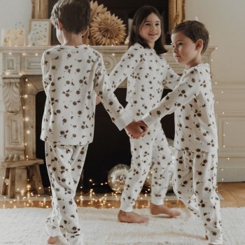 Disney Stitch Pyjama Enfant en Velours à Manches Longues Oeko-TEX