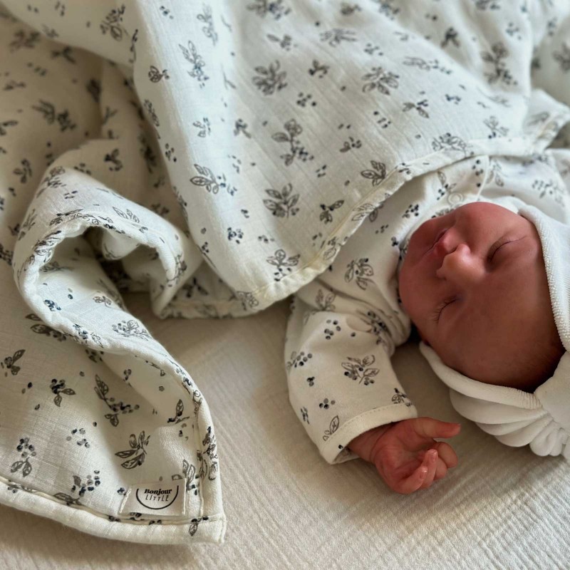 bonjour little - couverture couette bébé coton bio - sloeberry