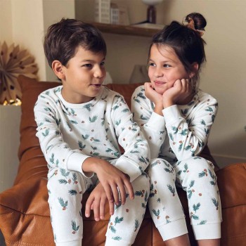 Pyjama enfant velours - pine