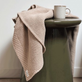 Merino wool blanket . Noisette