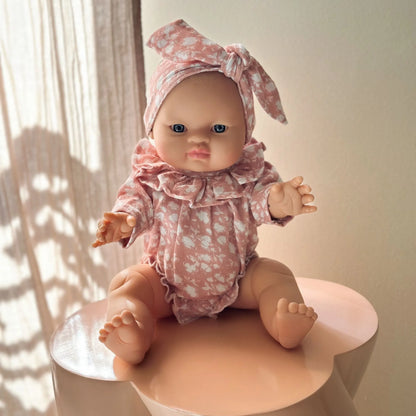 Ensemble barboteuse poupée - Bloom blush