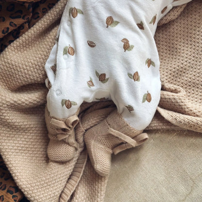 Tenue de naissance pyjama+bonnet+chaussons