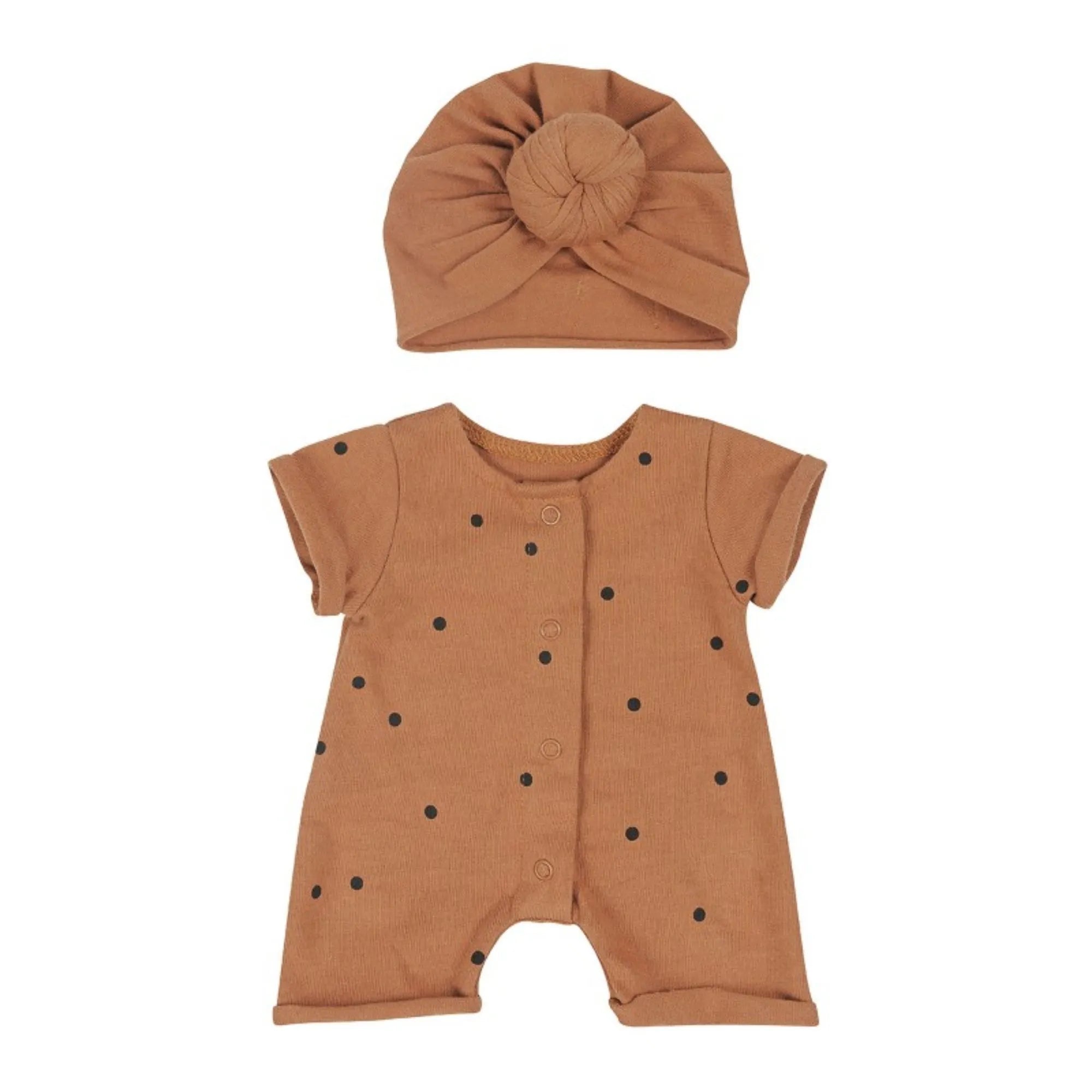 Tenue de poupée turban - Dots nut