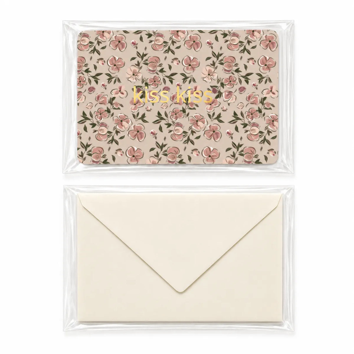 Carte kiss-kiss gold poppy