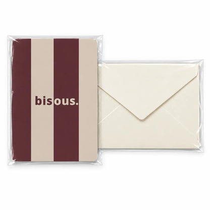 Carte bisous rayure
