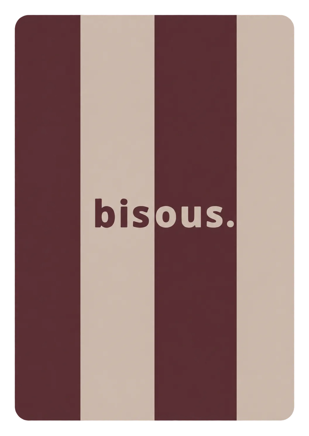 Carte bisous rayure