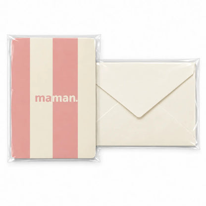 Carte maman rayure