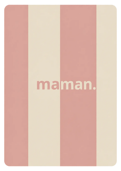 Carte maman rayure