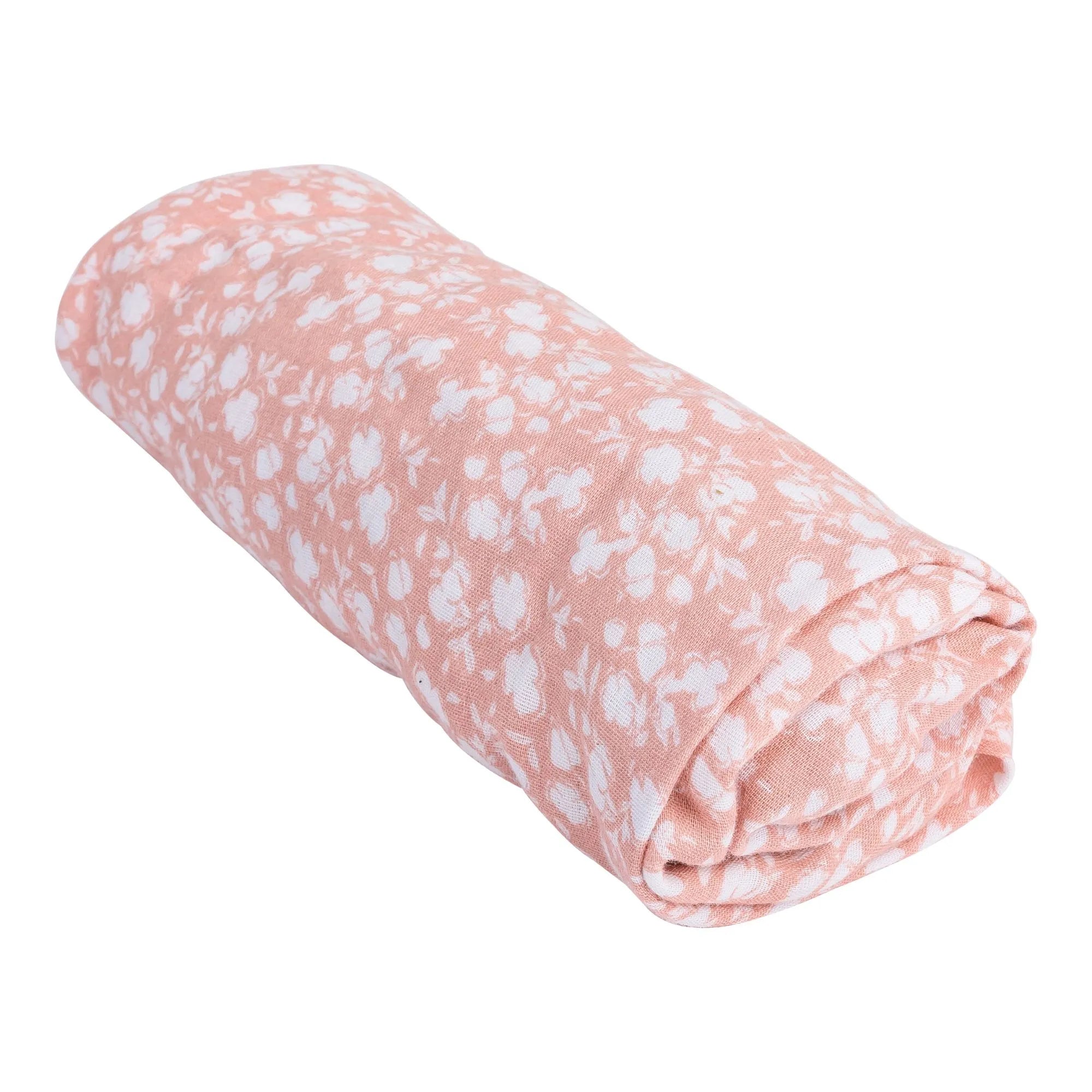 Housse matelas à langer + berceau - Bloom blush