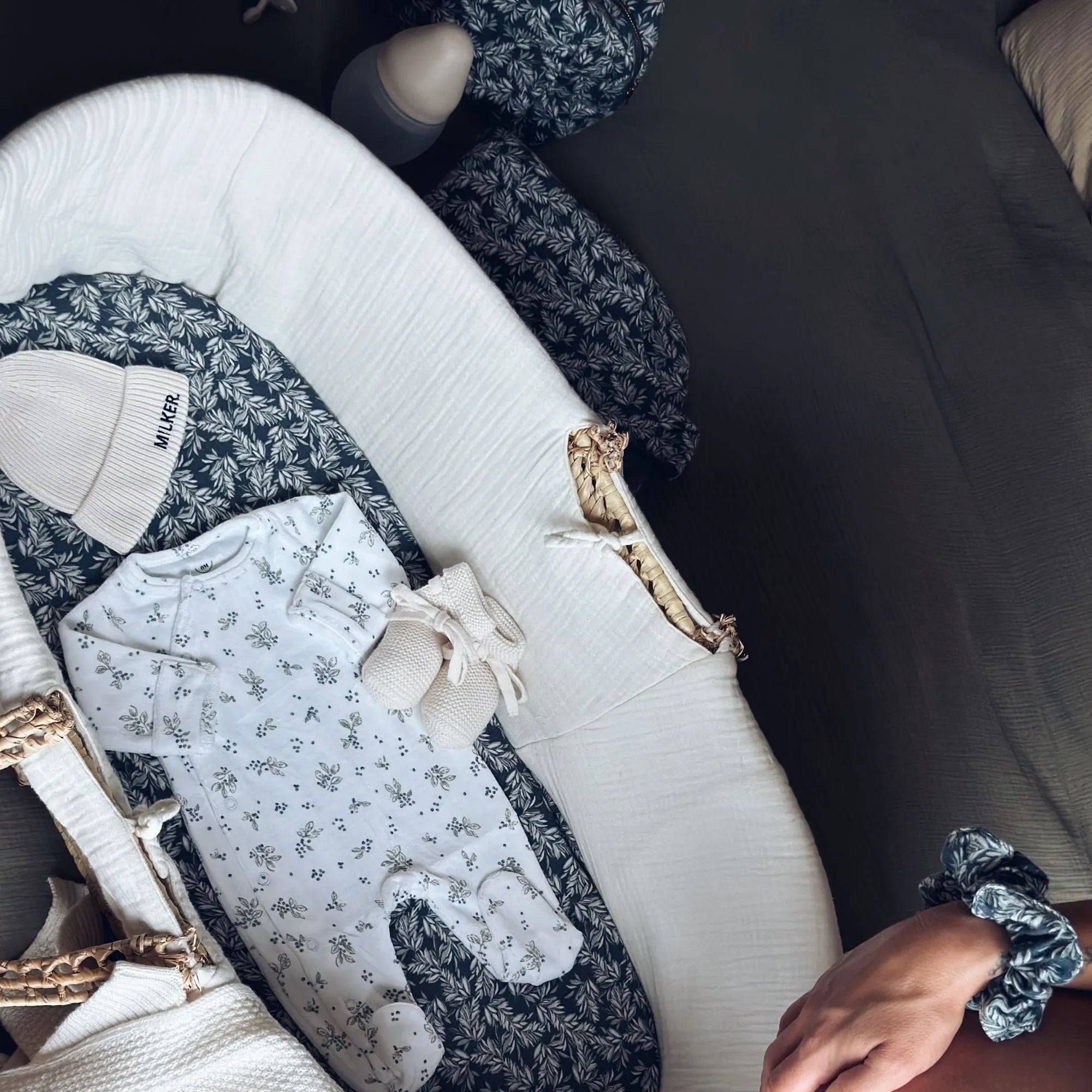 Housse matelas à langer + berceau - Wild sage
